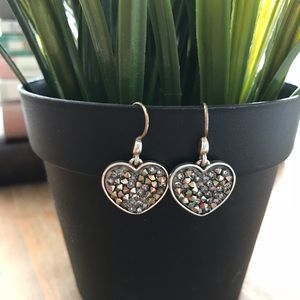 NWT Brighton Crystal Heart Earrings ♥️